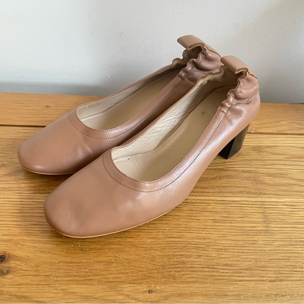EVERLANE Nude pink day heel Italian leather shoes 6.5